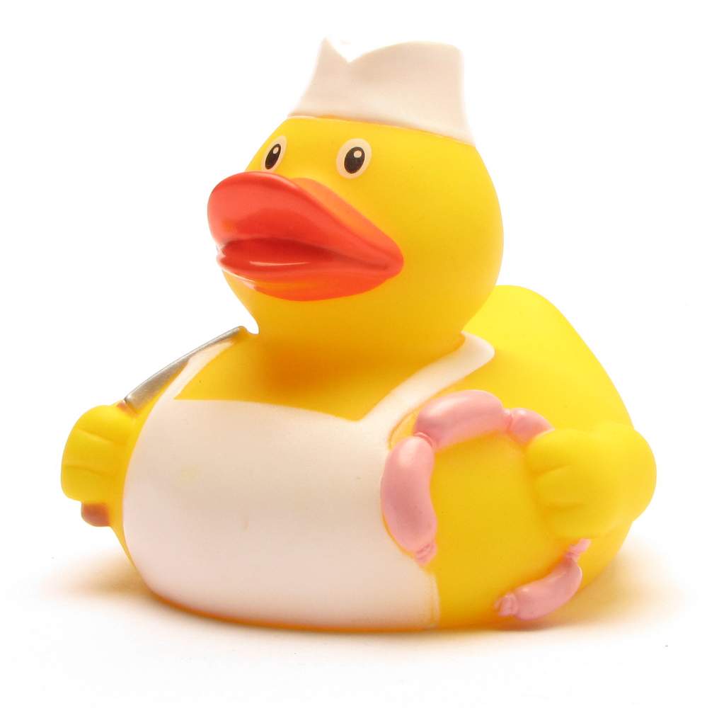 Badeente Lanco Alibaba Duck mit Turban weiß Quietscheentchen Gummiente Latexente 