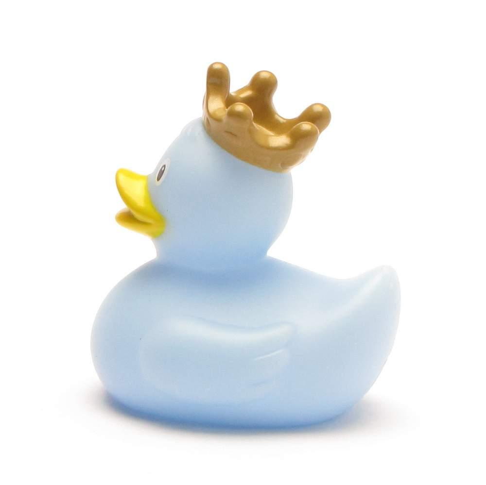 Mini-Badeente König blau Quietscheentchen Quietscheente Plastikente Gummiente 