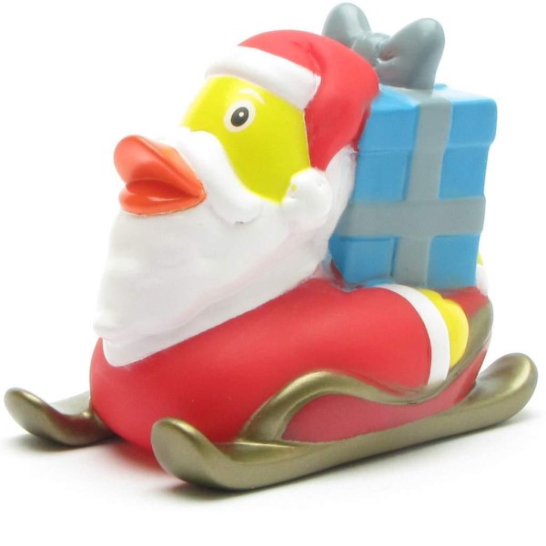 Canard en caoutchouc Père Noël sur fentes