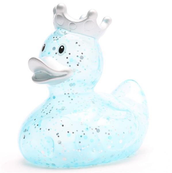Rubber Duck King Glitter blue