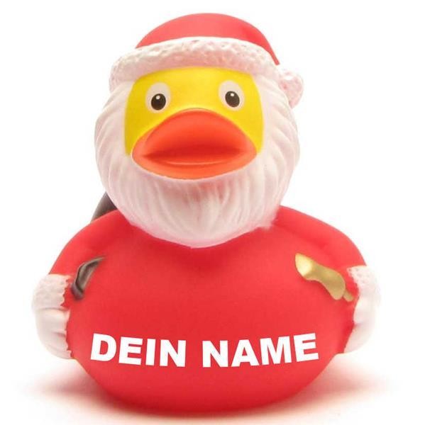 Badeente Weihnachtsmann - Personalisiert