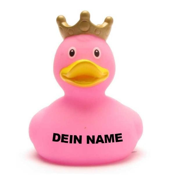 Ente König pink - Personalisiert