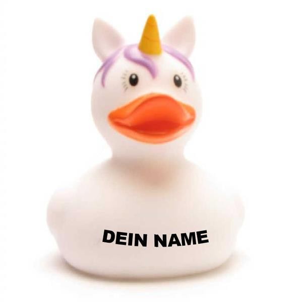 Einhorn Ente weiss - Personalisiert