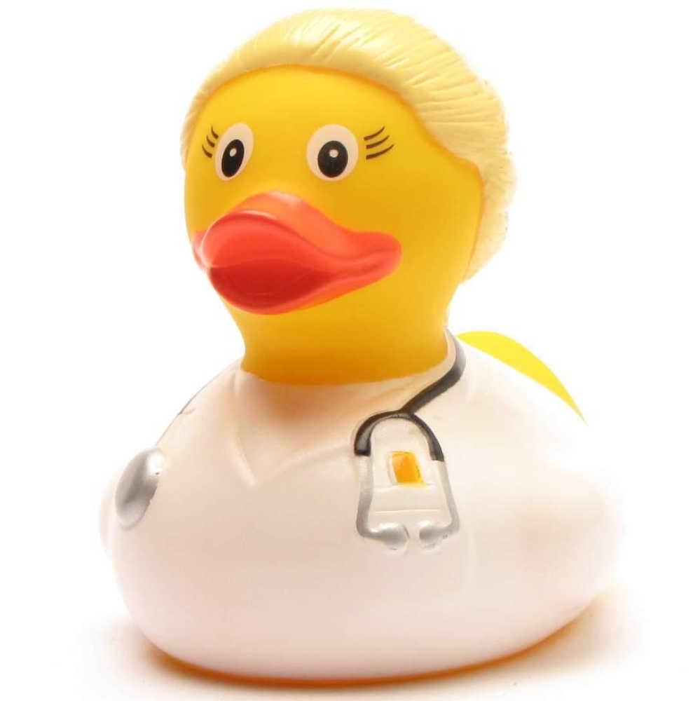 Badeente  Yarto-Doctor Duck Quietscheente Quietscheentchen Plastikente 