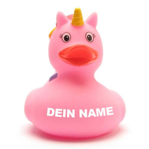 Einhorn Ente - pink - Personalisiert