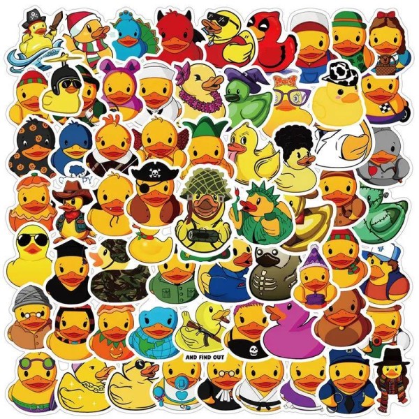 Rubber duck stickers - 69 pieces