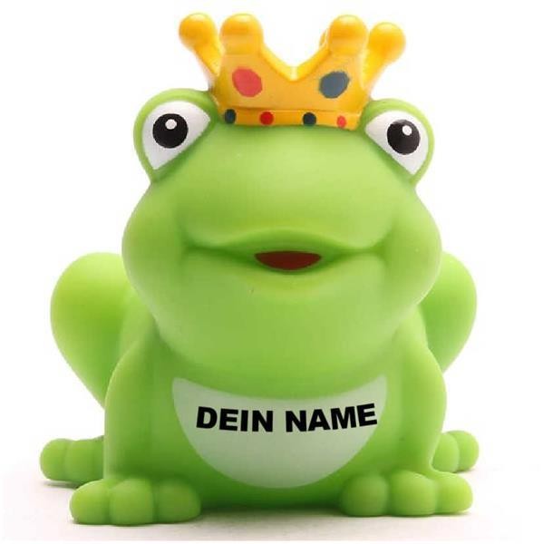 Froschkönig mit gelber Krone - Personalisiert