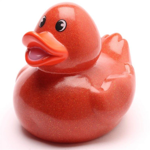 Glitter - Duck - red - L: 14 cm
