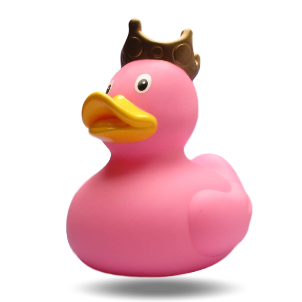 XXL Pato de goma rosa rey
