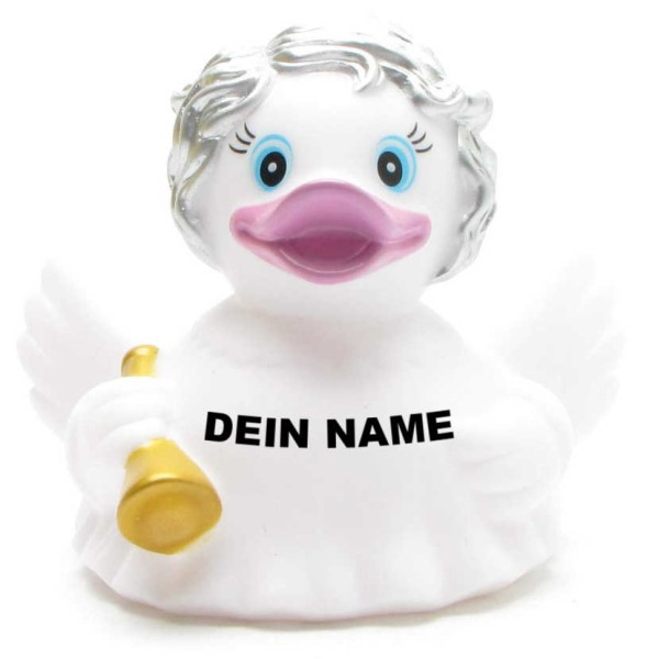 Engel Ente - silbernes Haar - Personalisiert