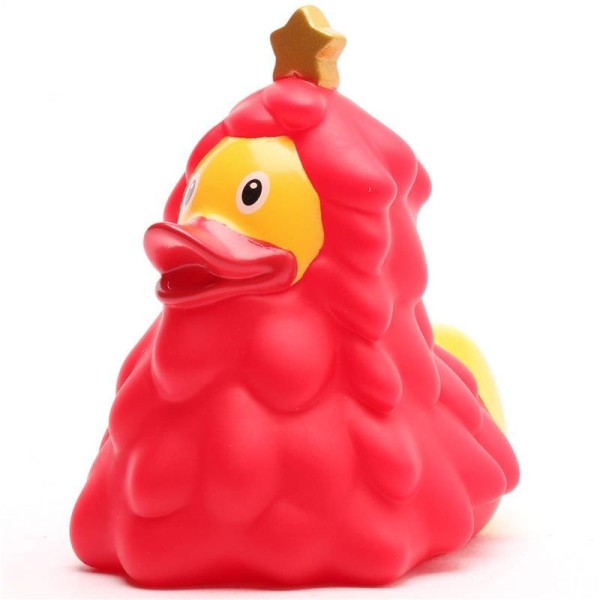 Rubber Duck Christmas tree - red