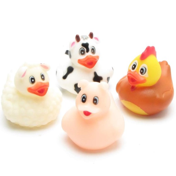 Farm animals Rubber Ducks - Set of 4