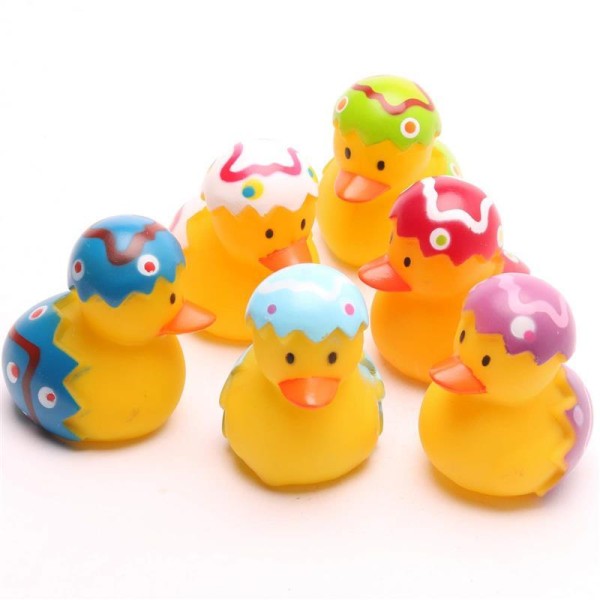 Easter egg Rubber Ducks - Set of 6