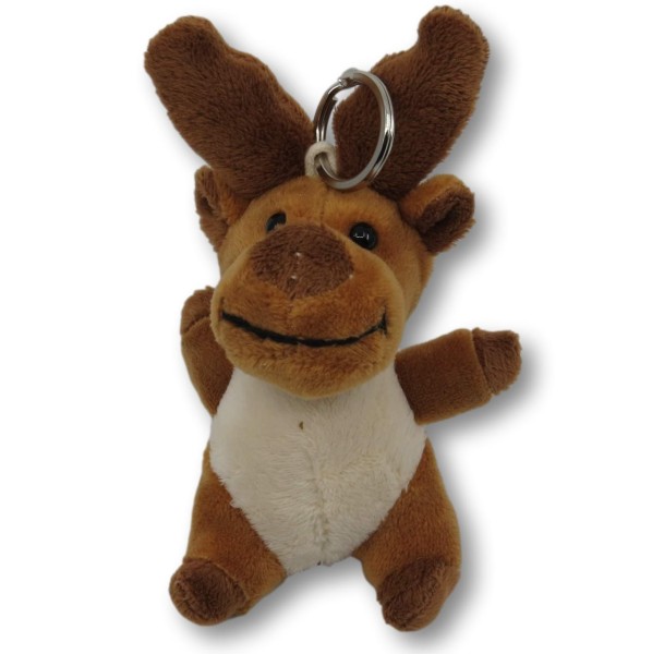 plush moose with keychain