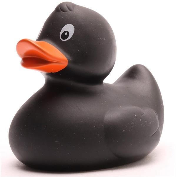 Rubber Duckie Leslie - black - 8 cm