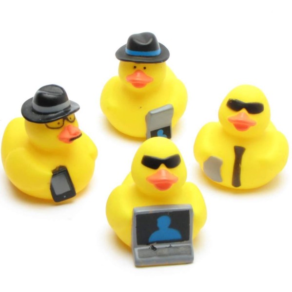 Secret Agent Rubber Ducks - Set of 4