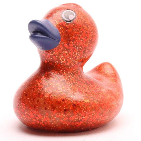 Glitter - Duck - red - L: 5,5 cm