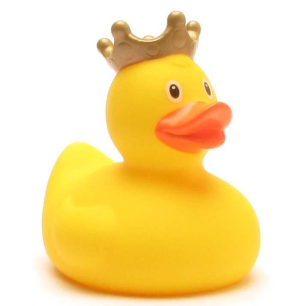 Mini-Badeente König gelb Quietscheentchen Gummiente Quietscheente Plastikente 