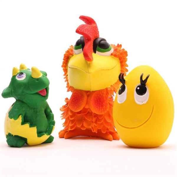 Set of 3 Ovo the Egg, Dino and Rooster
