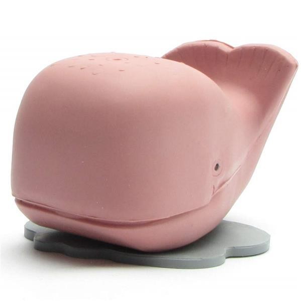 Ballena de juguete para el baño - upcycled - rosa