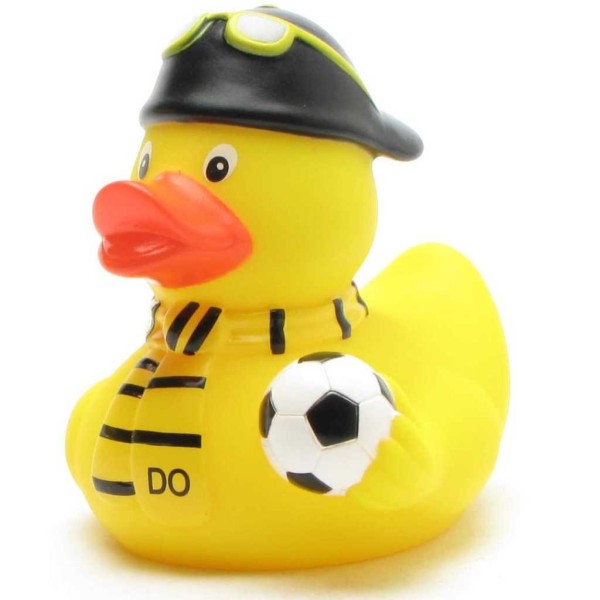 Canard en caoutchouc - Fan de football noir-jaune