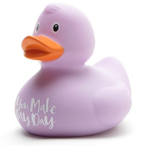 &quot;You made my Day&quot; Bath duck purple