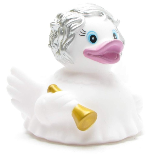 Angel Rubber Duckie - silver hair