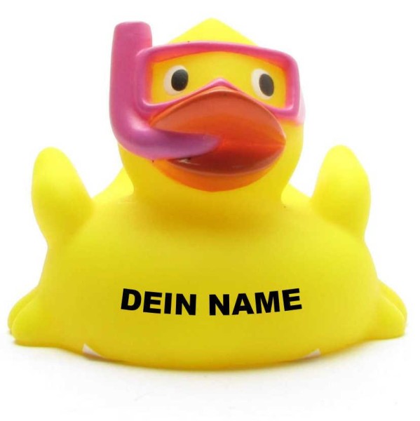 Taucher-Ente pink - Personalisiert