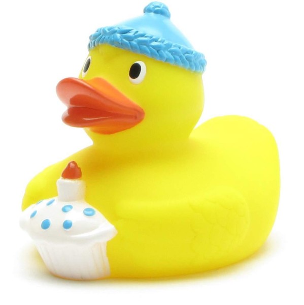 Birthday Rubber Duck with blue cap