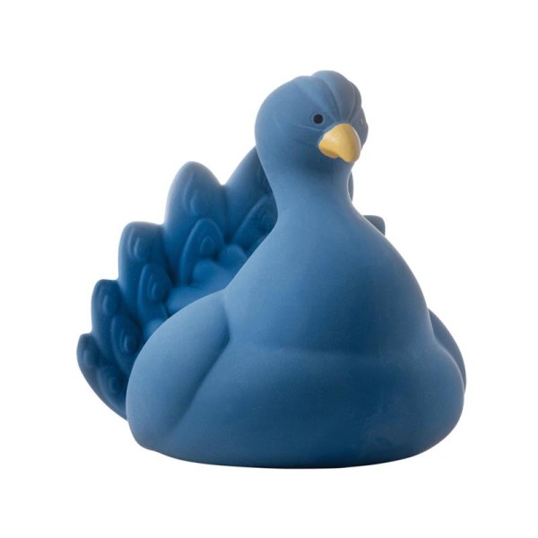 Peacock bath toy - Blue