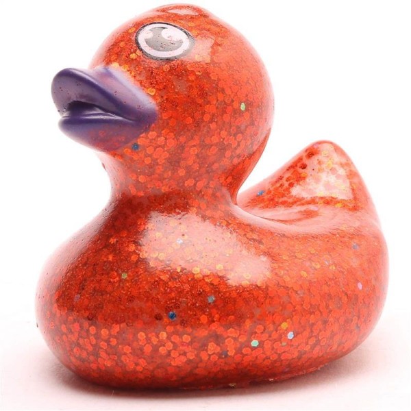 Glitter - Duck - red - L: 6 cm