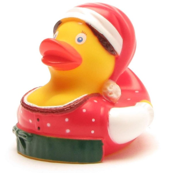 Santa Claus Rubber Duck in Dirndel