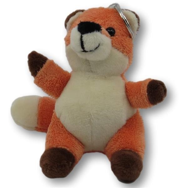 Plush fox with keychain