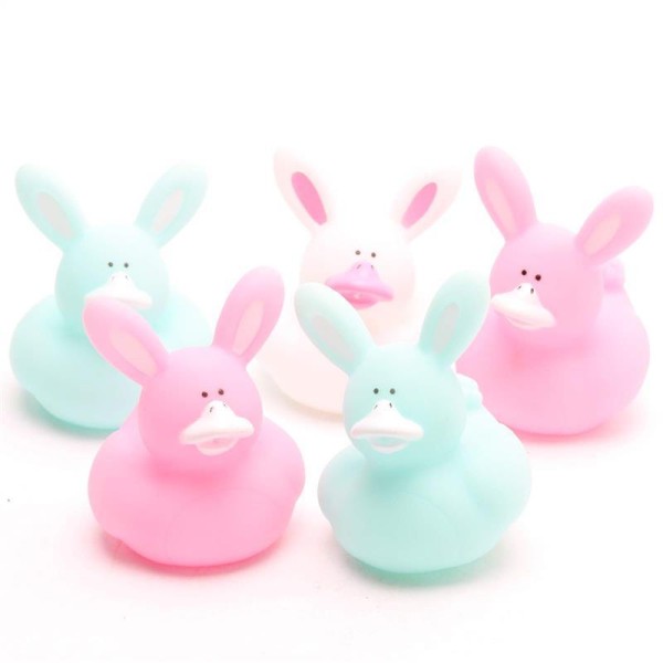 Mini Bathing Ducks Rabbits Set of 5