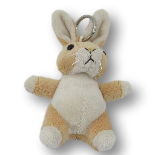 Plush rabbit with keychain
