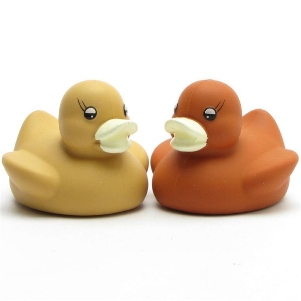 Brown Bath Ducks Set of 2