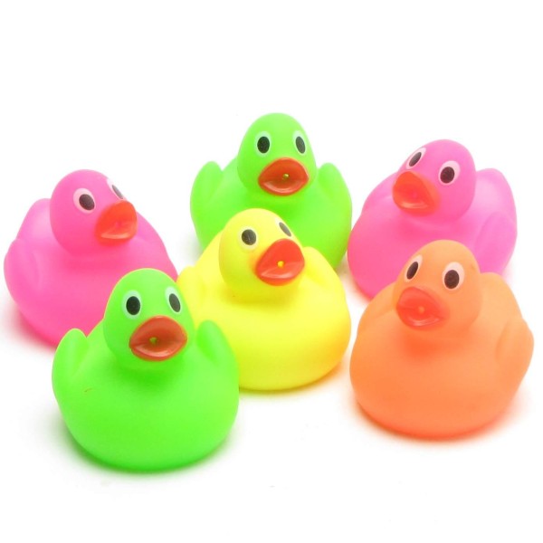 Rubber Ducks - Set of 6 - multicoloured
