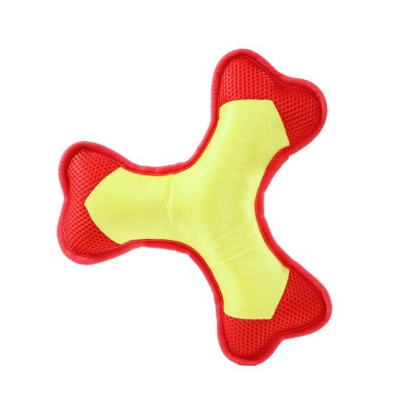 Hundespielzeug Flying Triple - gelb/rot - M