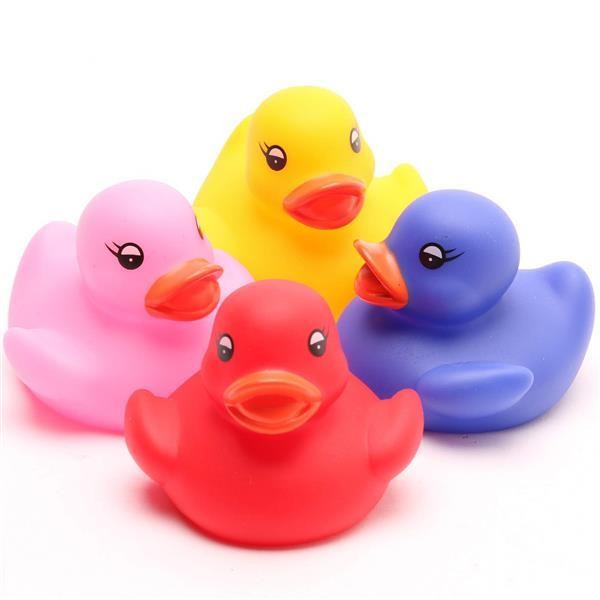 Colourful Bath Ducks - Set of 4