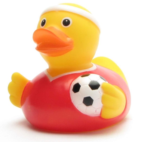Canard de bain - Soccer - rouge
