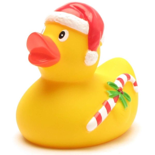 Xmas-Duck Santa Claus with candy cane