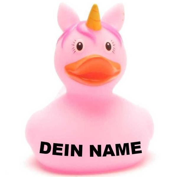 Badeente Einhorn pink - Personalisiert