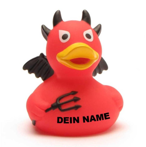 Teufel Ente mit schwarzen Flügeln - Personalisiert