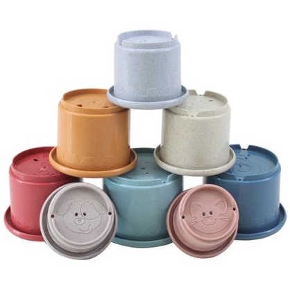 Stacking cup incl. rattle - set of 7