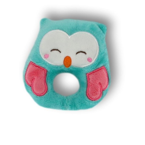 Soft toy owl with rattle