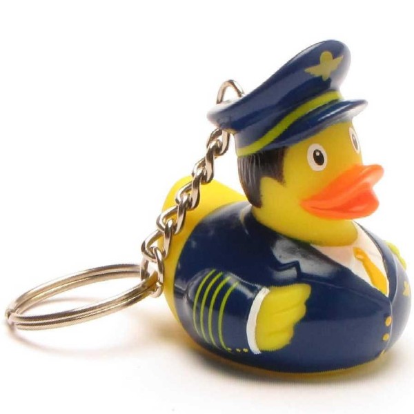 Keychain Rubber Duck Pilot