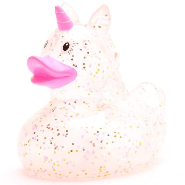 Pato de baño unicornio - purpurina