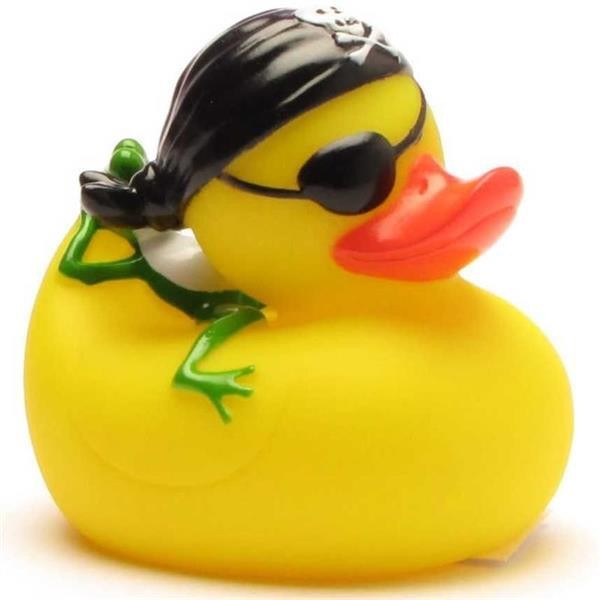 Pirate Rubber Duckie with frog