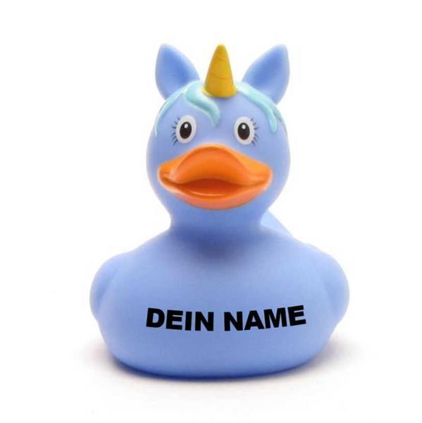 Ente Einhorn blau - Personalisiert