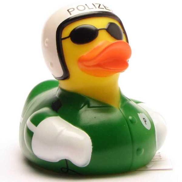 Rubber Duck motorcycle cop green